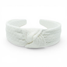 Load image into Gallery viewer, Quilted White - Knotted Headband
