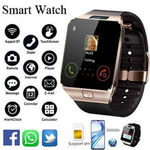 Load image into Gallery viewer, Bluetooth android smart watch with Camera Clock SIM TF Slot smartwatch

