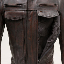 Load image into Gallery viewer, Raider Men's Motorcycle Leather Jacket

