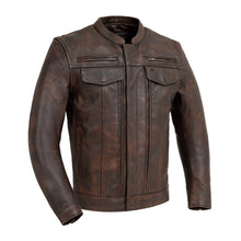 Load image into Gallery viewer, Raider Men's Motorcycle Leather Jacket
