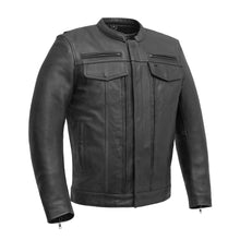 Load image into Gallery viewer, Raider Men's Motorcycle Leather Jacket
