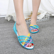 Load image into Gallery viewer, Rainbow Women Sandals Summer New Candy Color Women Shoes Strap Beach Mixed Colors Shoes Classic Slippers Beautiful Slip On Shoe Sandal Indoor And Outdoor Lightweight Slipper
