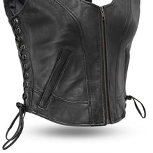 Load image into Gallery viewer, Raven Women's Motorcycle Leather Vest
