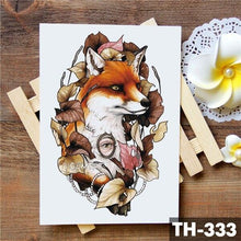 Load image into Gallery viewer, Realistic 3D Wolf Moon Temporary Tattoo Sticker Waterproof Stylish Body New Luxury Animal Tattoo For Men Women
