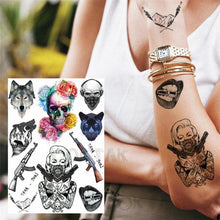 Load image into Gallery viewer, Realistic Black Temporary Small Big Tattoos Space Planets Animals Tatoos Waterproof  Face Hands Tattoos For Girls Mens
