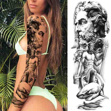 Load image into Gallery viewer, Realistic Full Arm Temporary Tattoos Sleeve Fake Tatoos Warrior Lion Tiger Flower Waterproof Tattoo Stickers For Womens Mens
