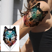 Load image into Gallery viewer, Realistic Lion Temporary Tattoo Black Warrior Sticker Waterproof Luxury Tattoo For Men Women
