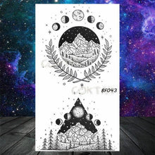 Load image into Gallery viewer, Realistic Small Planets Temporary Tattoos Arm Waterpoof Black Sticker Space Planets For Girls And Boys
