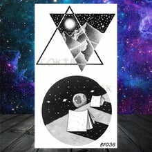 Load image into Gallery viewer, Realistic Small Planets Temporary Tattoos Arm Waterpoof Black Sticker Space Planets For Girls And Boys
