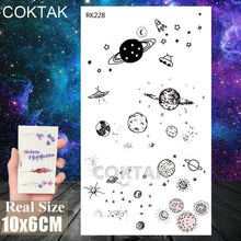 Load image into Gallery viewer, Realistic Small Planets Temporary Tattoos Arm Waterpoof Black Sticker Space Planets For Girls And Boys
