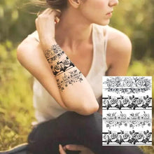 Load image into Gallery viewer, Realistic Tattoos Temporary Womens Flower Sticker Tattoos Waterproof Women Body Art Fake Legs Tattoo Stickers
