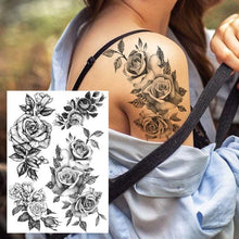 Load image into Gallery viewer, Realistic Tattoos Temporary Womens Flower Sticker Tattoos Waterproof Women Body Art Fake Legs Tattoo Stickers
