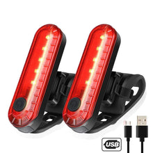 Load image into Gallery viewer, Rear Bike Tail Light USB Rechargeable Red Ultra Bright Taillights Fit On Bicycle Easy to Install for Cycling Safety
