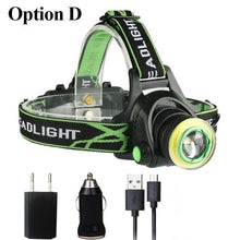 Load image into Gallery viewer, Rechargeable Adjustable 10000LM Led Headlamp Micro USB Charger Flashlight Head Lamp Portable Light Torch Flashlight For Night Work Camping Hiking  Walking
