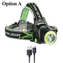 Load image into Gallery viewer, Rechargeable Adjustable 10000LM Led Headlamp Micro USB Charger Flashlight Head Lamp Portable Light Torch Flashlight For Night Work Camping Hiking  Walking
