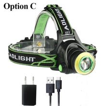 Load image into Gallery viewer, Rechargeable Adjustable 10000LM Led Headlamp Micro USB Charger Flashlight Head Lamp Portable Light Torch Flashlight For Night Work Camping Hiking  Walking
