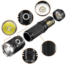 Load image into Gallery viewer, Rechargeable Adjustable  Flashlight High Lumen Powerful Waterproof Portable Cree USB LED Super Bright Flashlight Pocket Size Torch Light For Camping Hiking Riding
