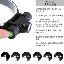 Load image into Gallery viewer, Rechargeable  Adjustable LED Power Headlamp USB Flashlight Waterproof  Headlight Torch  Light Work Lamp  For Outdoors Camping Running  Survival Hiking
