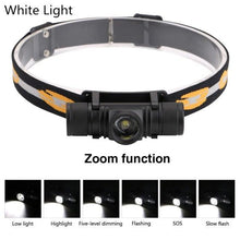 Load image into Gallery viewer, Rechargeable  Adjustable LED Power Headlamp USB Flashlight Waterproof  Headlight Torch  Light Work Lamp  For Outdoors Camping Running  Survival Hiking
