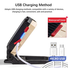Load image into Gallery viewer, Rechargeable Adjustable USB LED Portable Charger Battery High Capacity with Digital Display LCD Screen Waterproof Flashlight COB Work Light For Repairing Outdoor Camping
