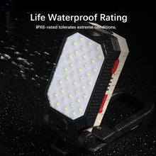 Load image into Gallery viewer, Rechargeable Adjustable USB LED Portable Charger Battery High Capacity with Digital Display LCD Screen Waterproof Flashlight COB Work Light For Repairing Outdoor Camping
