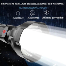 Load image into Gallery viewer, Rechargeable Adjustable USB LED Portable Rotary High Lumen Zoombale Super Strong Flashlight  Ultra-bright For Long-range  Outdoor  Camping Fishing Hiking Riding Walking Jogging Flashlight
