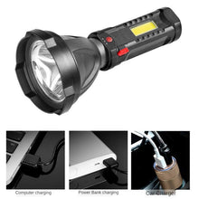 Load image into Gallery viewer, Rechargeable Adjustable USB LED Portable Rotary High Lumen Zoombale Super Strong Flashlight  Ultra-bright For Long-range  Outdoor  Camping Fishing Hiking Riding Walking Jogging Flashlight

