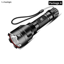 Load image into Gallery viewer, Rechargeable Adjustable Zoomable Waterproof LED Flashlight Super bright LED Tactical Torch Flashlight For Night Riding Camping Hiking Hunting &amp; Indoor Activities
