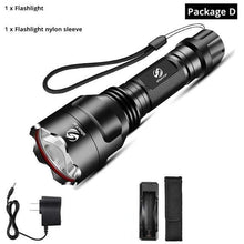 Load image into Gallery viewer, Rechargeable Adjustable Zoomable Waterproof LED Flashlight Super bright LED Tactical Torch Flashlight For Night Riding Camping Hiking Hunting &amp; Indoor Activities
