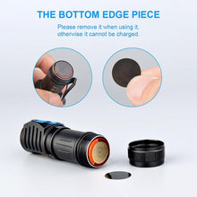 Load image into Gallery viewer, Rechargeable High Lumen Super Bright Powerful LED CREE XP-L HI  Flashlight Magnetic Water &amp; Impact Resistant Handheld Flashlights  For Outdoor Camping Hiking Riding
