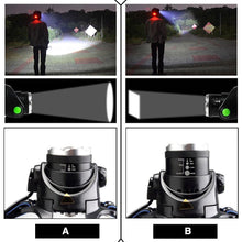 Load image into Gallery viewer, Rechargeable High Lumens Work Headlight Ultra Bright Headlamp LED Headlight Sensor Powerful  Head Lamp Waterproof Flashlight For Adults Running Hiking Camping Fishing
