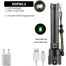 Load image into Gallery viewer, Rechargeable LED Flashlight High Lumen USB Ultra Bright Adjustable Powerful Zoomable Flashlight Water Resistant For  Daily Household and Outdoor Camping Hiking Riding Running
