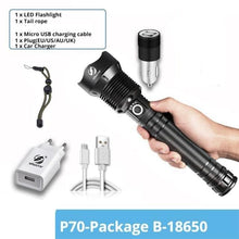 Load image into Gallery viewer, Rechargeable LED Flashlights Waterproof Hnadheld Super Bright High Lumens  Zoomable Powerful Lamp Bead Flashlight Torch For Outdoor &amp; Indoor Camping Running Fishing Hiking Lamp
