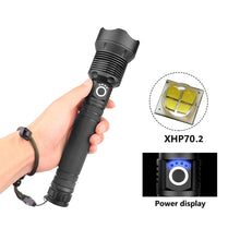 Load image into Gallery viewer, Rechargeable LED Flashlights Waterproof Hnadheld Super Bright High Lumens  Zoomable Powerful Lamp Bead Flashlight Torch For Outdoor &amp; Indoor Camping Running Fishing Hiking Lamp
