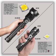 Load image into Gallery viewer, Rechargeable LED Flashlights Waterproof Hnadheld Super Bright High Lumens  Zoomable Powerful Lamp Bead Flashlight Torch For Outdoor &amp; Indoor Camping Running Fishing Hiking Lamp
