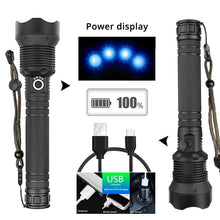 Load image into Gallery viewer, Rechargeable LED Flashlights Waterproof Hnadheld Super Bright High Lumens  Zoomable Powerful Lamp Bead Flashlight Torch For Outdoor &amp; Indoor Camping Running Fishing Hiking Lamp
