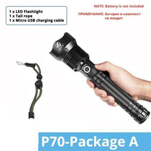 Load image into Gallery viewer, Rechargeable LED Flashlights Waterproof Hnadheld Super Bright High Lumens  Zoomable Powerful Lamp Bead Flashlight Torch For Outdoor &amp; Indoor Camping Running Fishing Hiking Lamp
