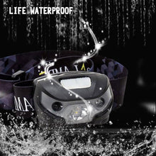 Load image into Gallery viewer, Rechargeable LED Powerfull Headlamp Flashlight USB Waterproof Headlamp Motion Body Sensor Headlight For Adults &amp; Kids Camping Flashlight Outdoors Camping Running Biking Fishing
