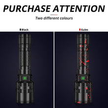 Load image into Gallery viewer, Rechargeable  LED Tactical Flashlights Waterproof Powerful High Lumen Super  Bright Power LED Aluminum Flashlight For Hiking Outdoor Camping Fishing Jogging Running HouseholdPowerful Light

