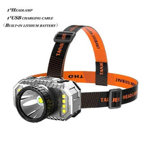 Load image into Gallery viewer, Rechargeable Super Bright High Lumen  Strong Light LED Head-Mounted Headlamp Waterproof Long-Range Flashlight For Outdoor Camping Household Riding  Night Fishing Headlight
