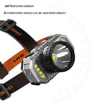 Load image into Gallery viewer, Rechargeable Super Bright High Lumen  Strong Light LED Head-Mounted Headlamp Waterproof Long-Range Flashlight For Outdoor Camping Household Riding  Night Fishing Headlight
