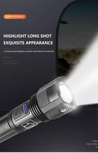 Load image into Gallery viewer, Rechargeable Tactical Flashlight USB LED High Quality Zoomable Torchlight High Lumen Super Bright Flashlight Waterproof Flashlight For Outdoor  Best Camping Hiking Riding Flashlight
