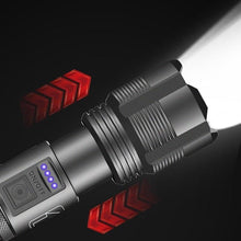 Load image into Gallery viewer, Rechargeable Tactical Flashlight USB LED High Quality Zoomable Torchlight High Lumen Super Bright Flashlight Waterproof Flashlight For Outdoor  Best Camping Hiking Riding Flashlight
