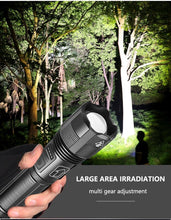 Load image into Gallery viewer, Rechargeable Tactical Flashlight USB LED High Quality Zoomable Torchlight High Lumen Super Bright Flashlight Waterproof Flashlight For Outdoor  Best Camping Hiking Riding Flashlight
