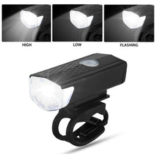Load image into Gallery viewer, Rechargeable USB Bike Light Bicycle Front Rear Back Taillight Cycling Headlight Bicycle Lamp Flashlight Powerful Front And Back Lights Bicycle Accessories For Night Riding Cycling Safety Best Headlight With USB Tail

