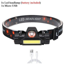Load image into Gallery viewer, Rechargeable Waterproof Powerful LED Headlamp Portable Mini Built-in 18650 Battery Flashlight For  Portable Head Lamp Flashlight, Outdoor Lightweight Durable Headlight For Outdoor Running Camping Reading Fishing  Walking Jogging Headlight
