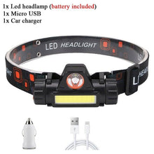 Load image into Gallery viewer, Rechargeable Waterproof Powerful LED Headlamp Portable Mini Built-in 18650 Battery Flashlight For  Portable Head Lamp Flashlight, Outdoor Lightweight Durable Headlight For Outdoor Running Camping Reading Fishing  Walking Jogging Headlight
