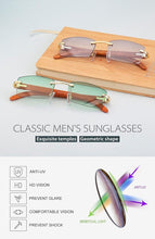 Load image into Gallery viewer, Rectangle Sunglasses for Men/Women Small Rimless Square Shade Eyewear  Sunglasses For Men Super Clear Rimless Sunglasses  Classic Driving Square Sunglasses
