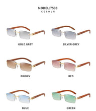 Load image into Gallery viewer, Rectangle Sunglasses for Men/Women Small Rimless Square Shade Eyewear  Sunglasses For Men Super Clear Rimless Sunglasses  Classic Driving Square Sunglasses

