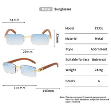 Load image into Gallery viewer, Rectangle Sunglasses for Men/Women Small Rimless Square Shade Eyewear  Sunglasses For Men Super Clear Rimless Sunglasses  Classic Driving Square Sunglasses
